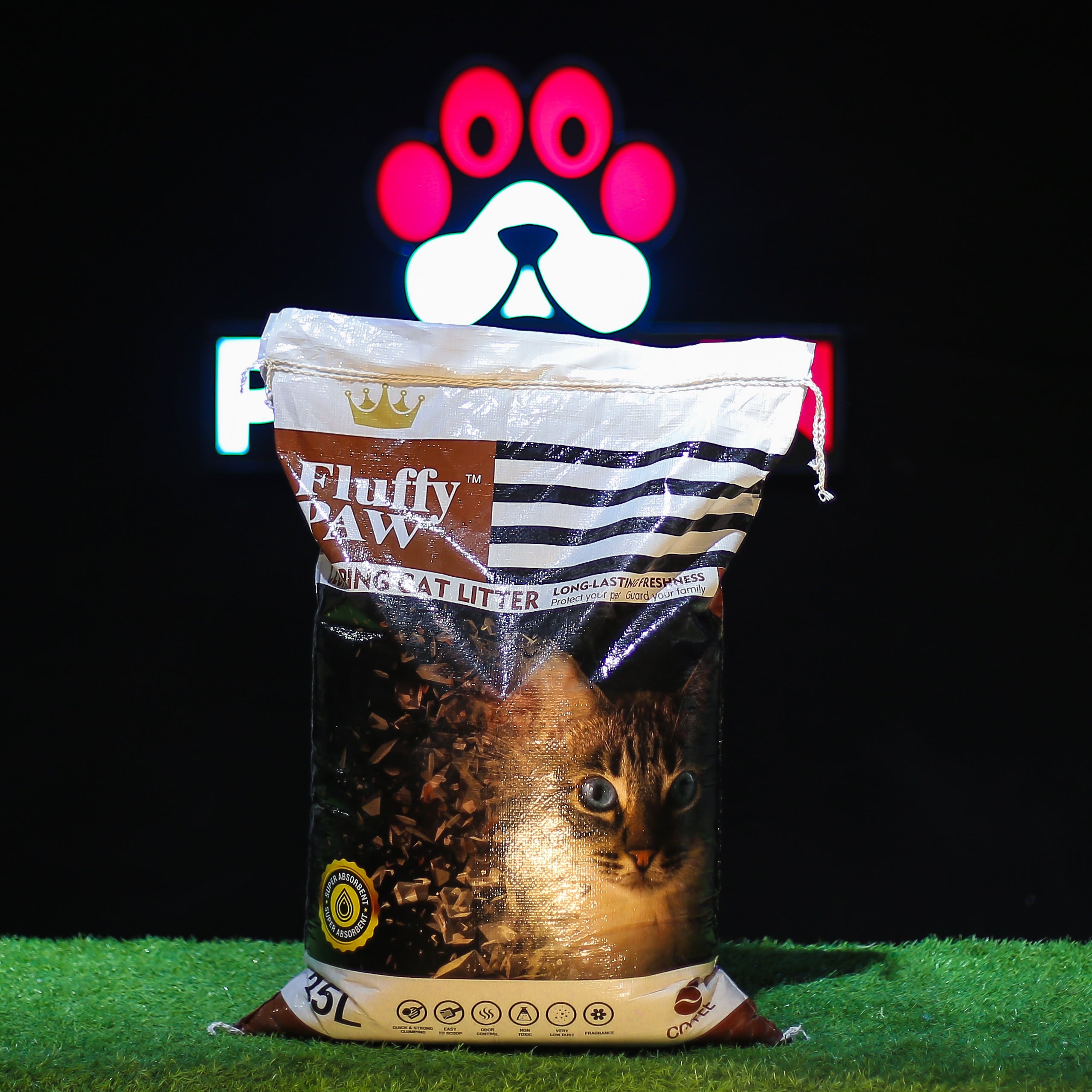 Fluffy Paw Bentonite Cat Litter Coffee