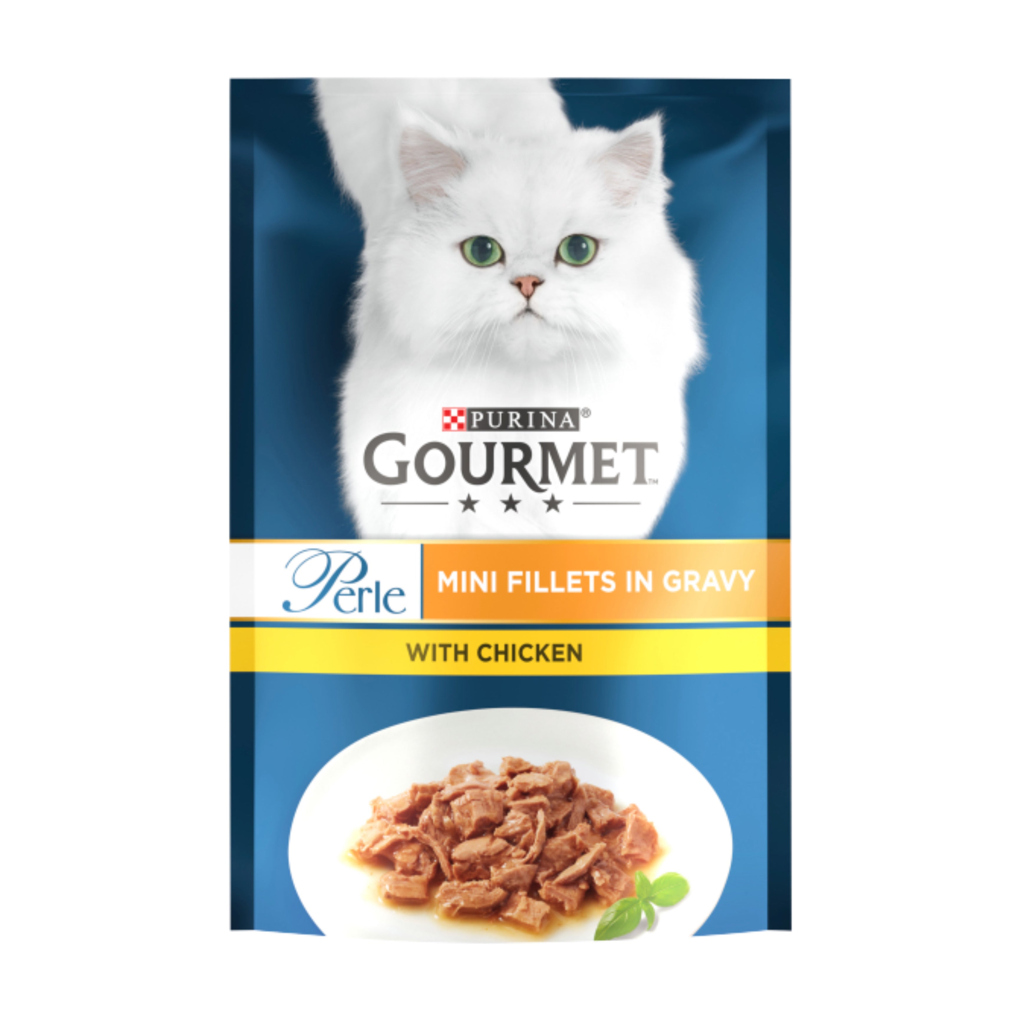 Gourmet Perle Wet Cat Food Mini Fillets with chicken in Gravy Connoiss PETS INN