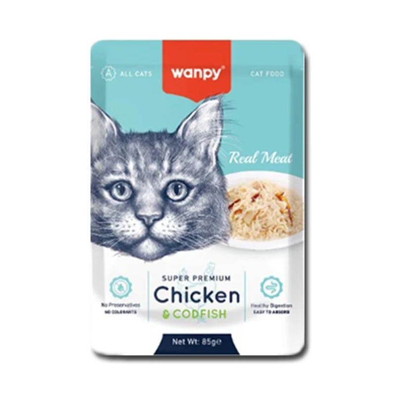 Wanpy Cat Jelly Chicken & Codfish – 85gm